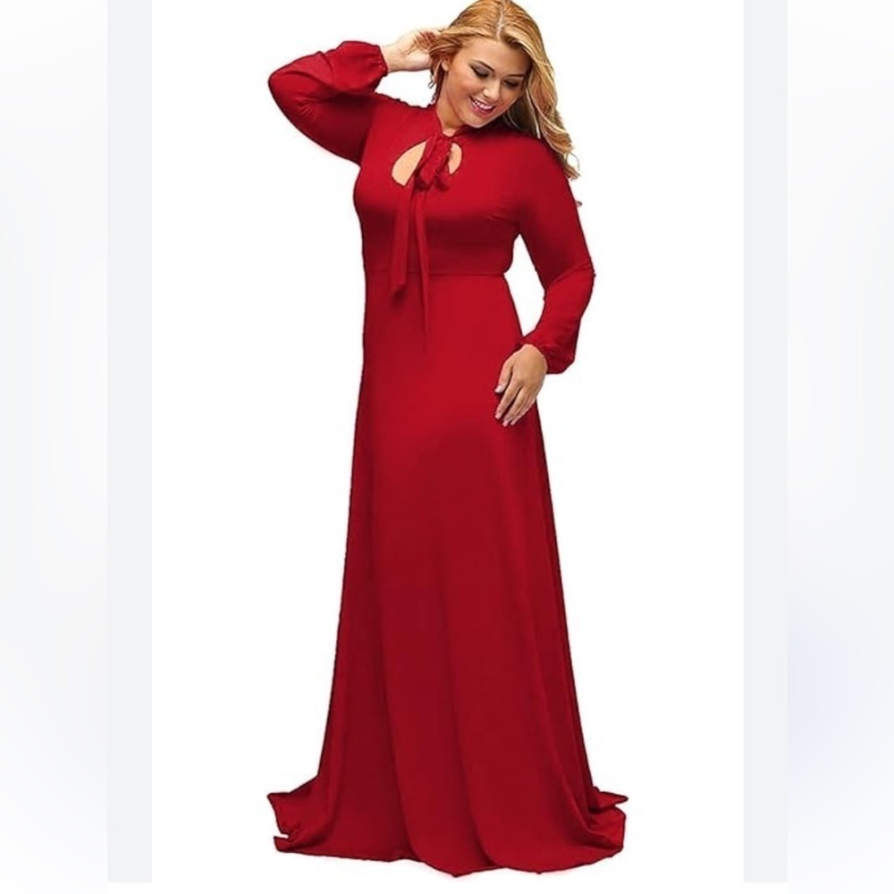 Women's Vintage Long Sleeve Plus Size Evening Party Maxi Dress
Gown new